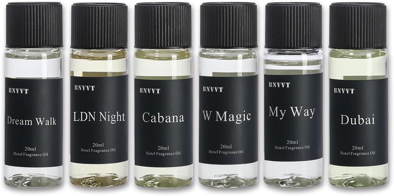 Fragrance Oil Set - Luxury Aromatherapy Essential Oils for Diffuser | 6 Premium Scents, Inspired by 5-Star Hotels, 20 mL Each