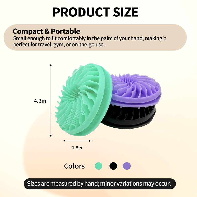 NITOTECA 3-Pack Silicone Body Scrubber – Exfoliating Shower Brush for Sensitive Skin, Soft & Durable Body Scrubber for Gentle Cleansing and Relaxing Massage (Black + Teal + Purple)
