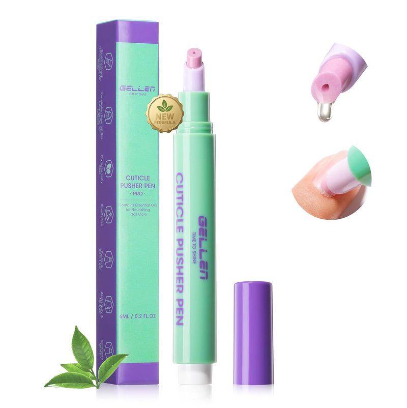Gellen Cuticle Oil Pusher Pen - 6ml Nail Care Tool for Hangnails & Damaged Nails | Gentle Remover & Nourishing Ingredients