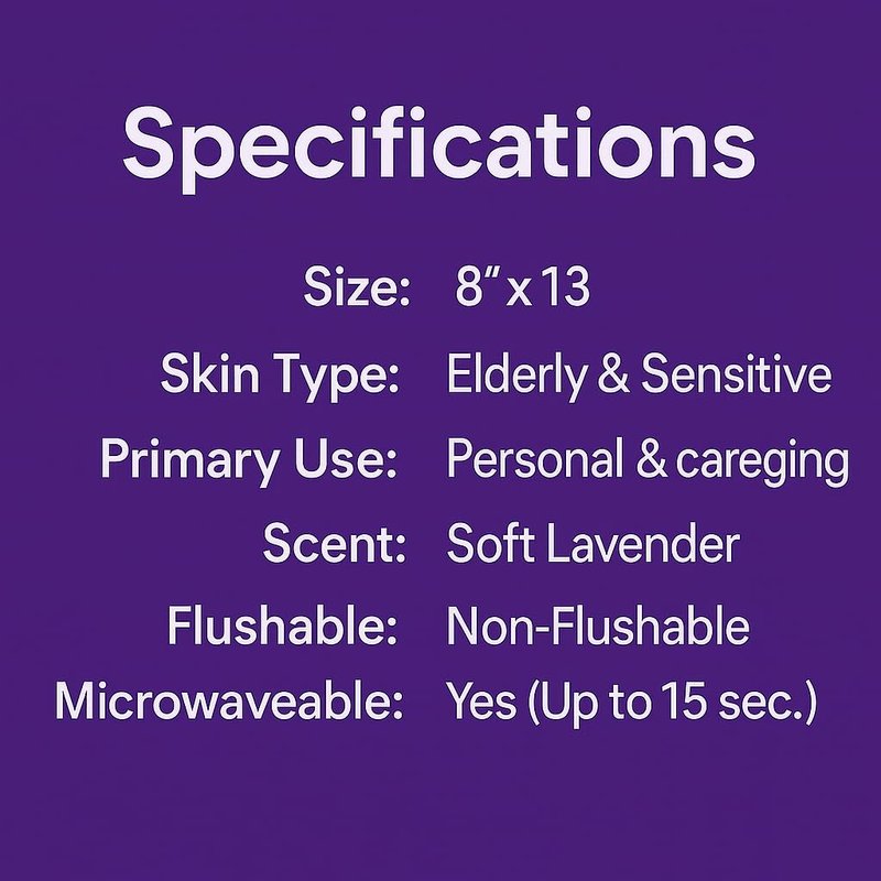 OPTEEL Adult Wet Wipes Lavender Scented – Soft Disposable Washcloths for Incontinence & Personal Hygiene 720 Count