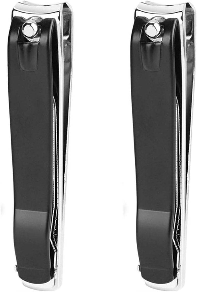 ICEYLI Premium Stainless Steel Nail Clippers Set - 2 Pcs Curved Blade for Fingernails & Toenails
