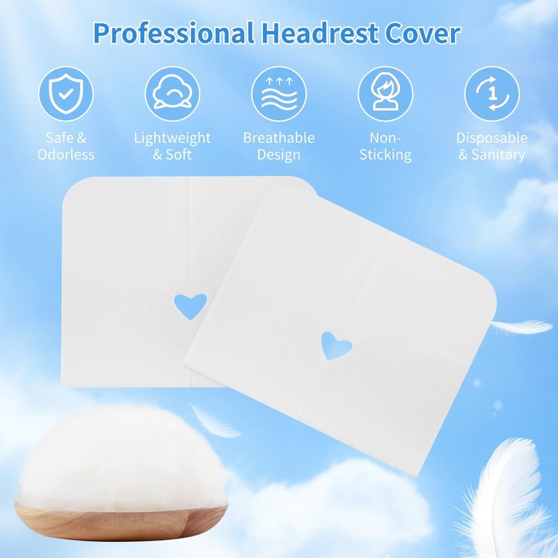 DIMEGON 100PCS Disposable Face Cradle Covers, Disposable Massage Headrest Cover, Single Use Massage Bed Headrest Cushion Cover, Professional Massage Chair Face Cover for Skincare Beauty Salons