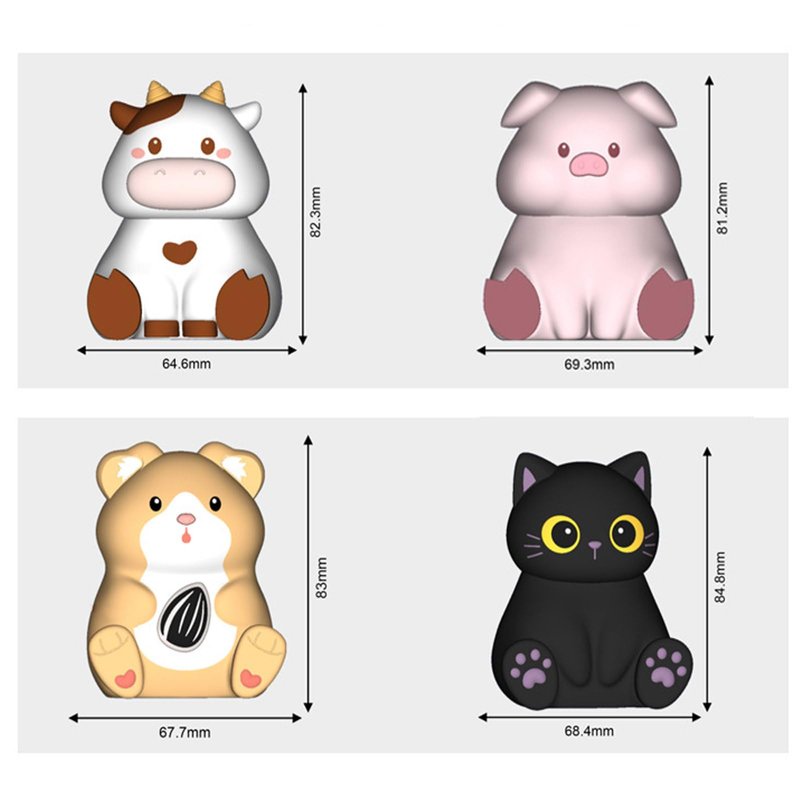 Portable Mini Cartoon Bluetooth Speaker with Phone Holder Mini Animal Cute Kids Wiressless Speaker Built-in Mic, Hands-Free Call for Home Trip Gift (Black-Cat)