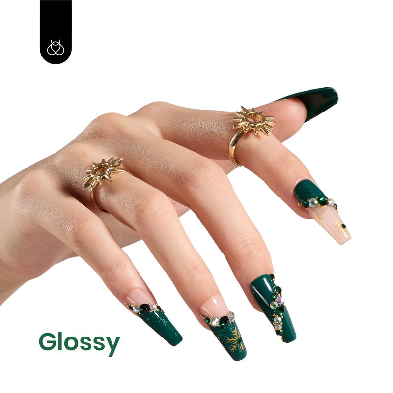 Beetles Green Gel Nail Polish – 15ml Dark Green Gel Nail Polish, Soak Off UV LED Nail Lamp St. Patrick's Day Nail Art Manicure Salon DIY Home