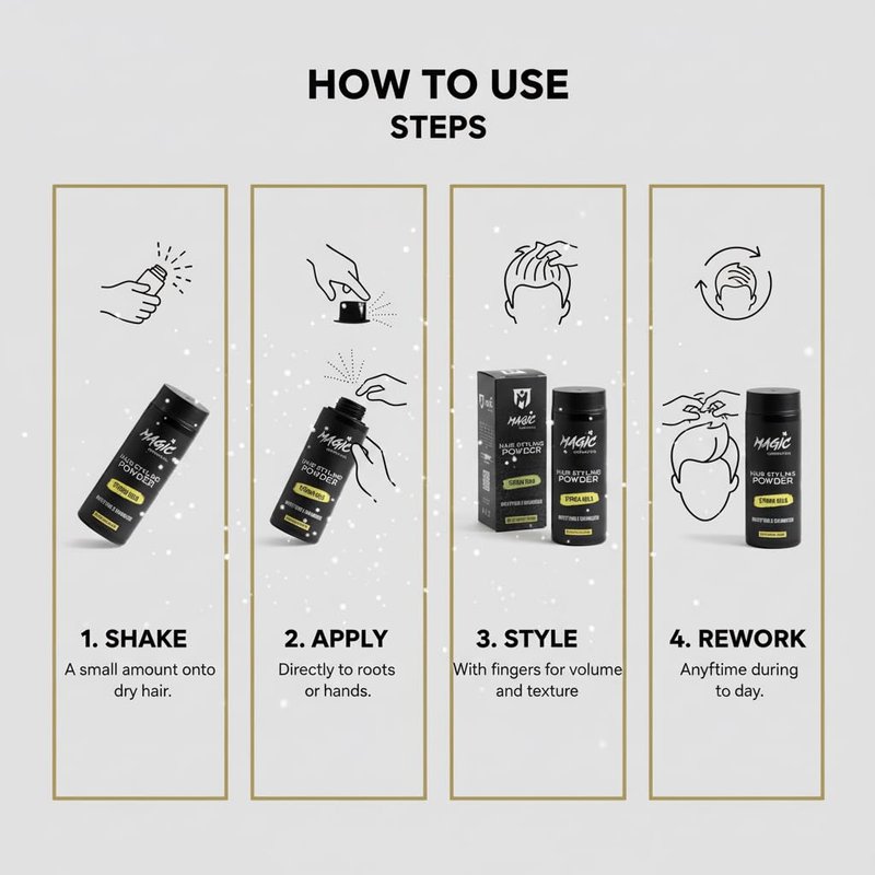 Root Hair Styling Powder - Matt Look Anti-Gravity Powder Styler for Instant Volume | 40g