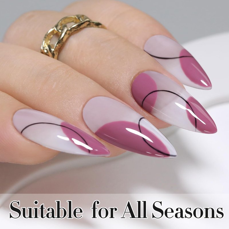 **Double Rhythm Gel Polish - Pure Sheer Soak Off Formula for DIY Manicure | Wine Purple 15ML**
