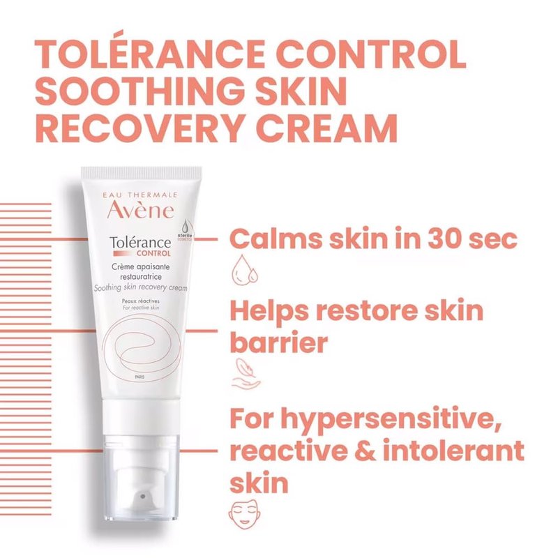 Avène Tolerance Control | Soothing Skin Recovery Cream for Sensitive Skin - 1.35 oz