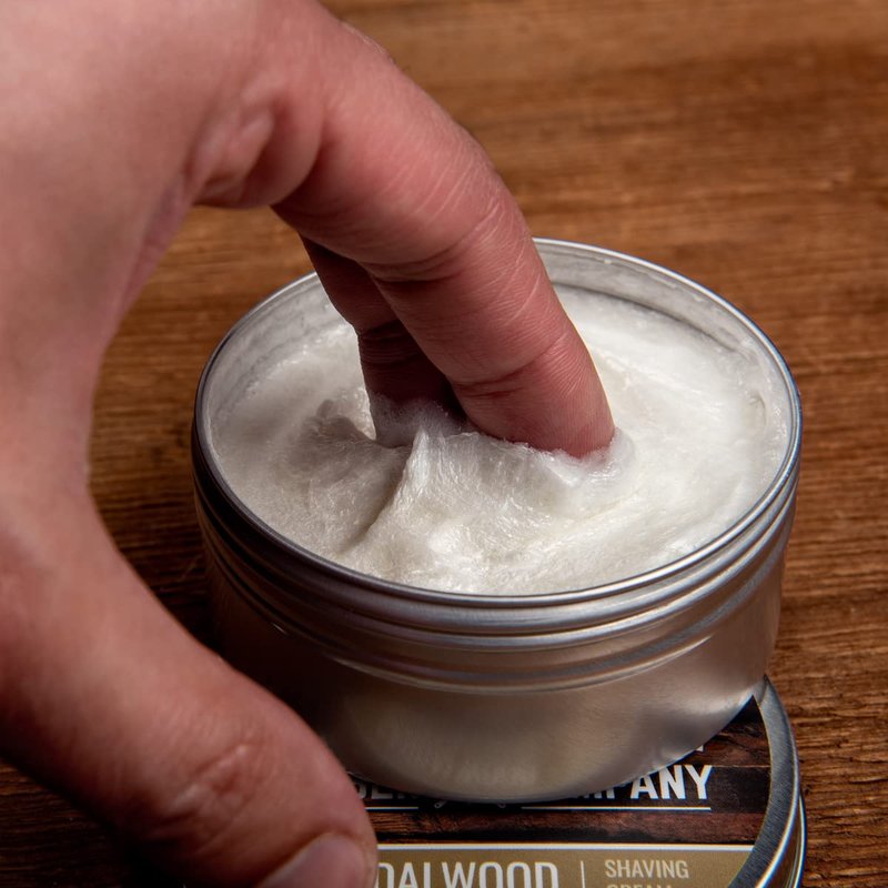 Sandalwood Shaving Cream for Men - Thick Lather for Traditional & Cartridge Shaving | 5oz Tin