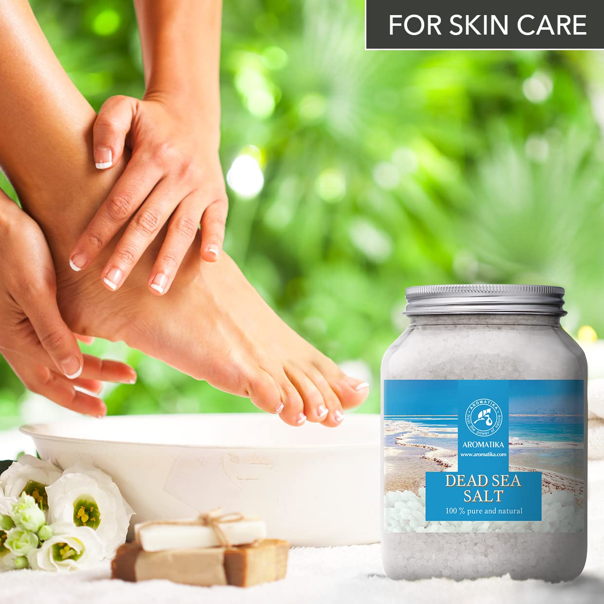 Dead Sea Salt 35 Oz - 100% Pure & Natural - Dead Sea Salts 1 kg- Best for Good Sleep - Stress Relief - Beauty - Relaxing - Bath Salts