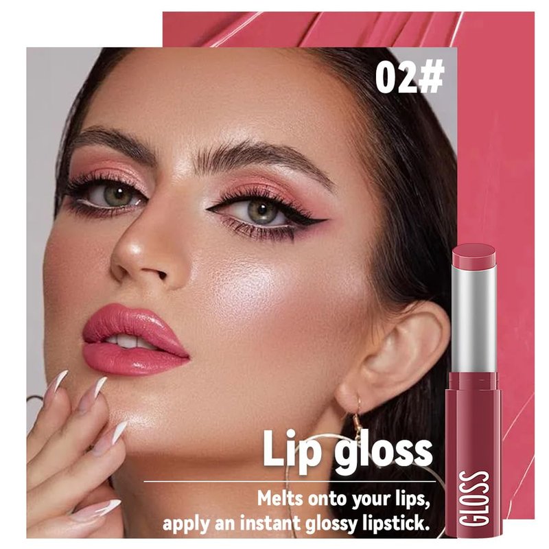 FeiCuiYun Pink Honey Tinted Lip Stain Lip Balm Lip Gloss Lipstick, Sheer Hydrating Lip Stains Tint, Moisturizing Lip Color for All Skin Tones, Nourishing Lip Balm with a Hint of Natural Black Cherry