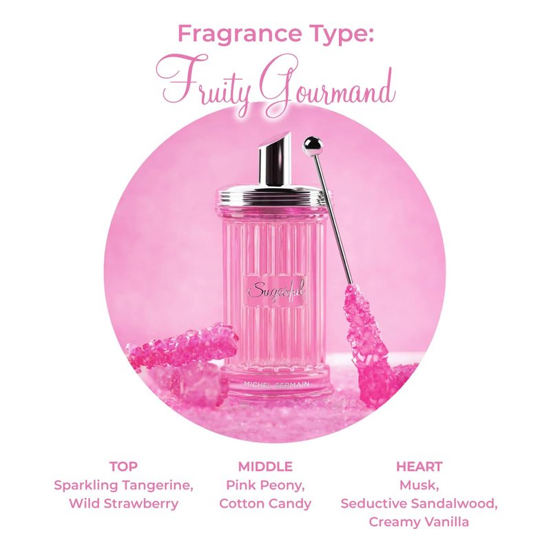 Michel Germain Sugarful Eau de Parfum Spray - Sweet Floral Fragrance, 3.4 Fl Oz