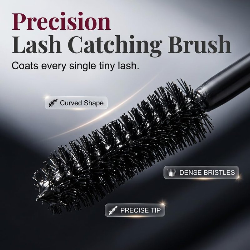 7D Waterproof Volume Mascara - Lengthening & Thickening Formula for Softer, Fuller Lashes | Long-Lasting Black Curling Mascara