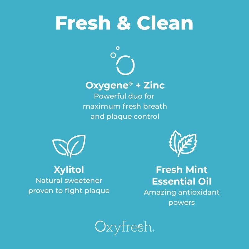 Oxyfresh Pro Formula Fresh Mint Mouthwash – Patented Zinc Mouthrinse for Fresh Breath, Healthy Gums & Bad Breath Treatment for Adults - Dye, Fluoride & Alcohol Free (16 oz Pack of 3)