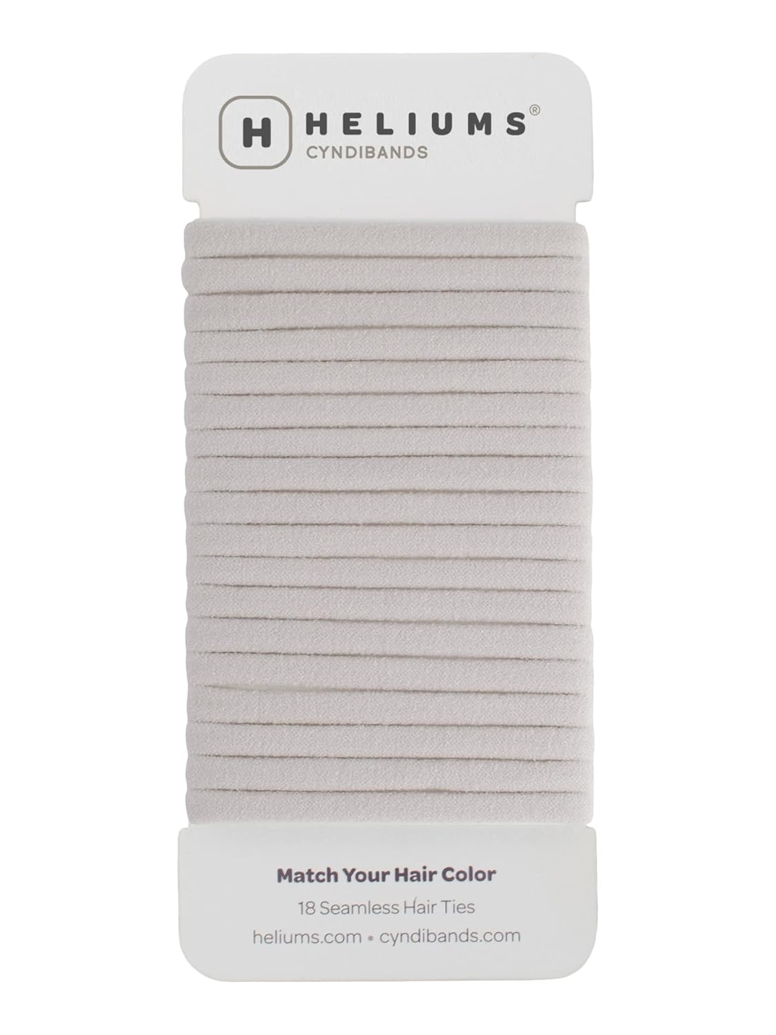 Thin Seamless Hair Ties - No Damage Nylon Ponytail Holders | Ash Blonde, 6mm, Medium Hold, 18 Pack