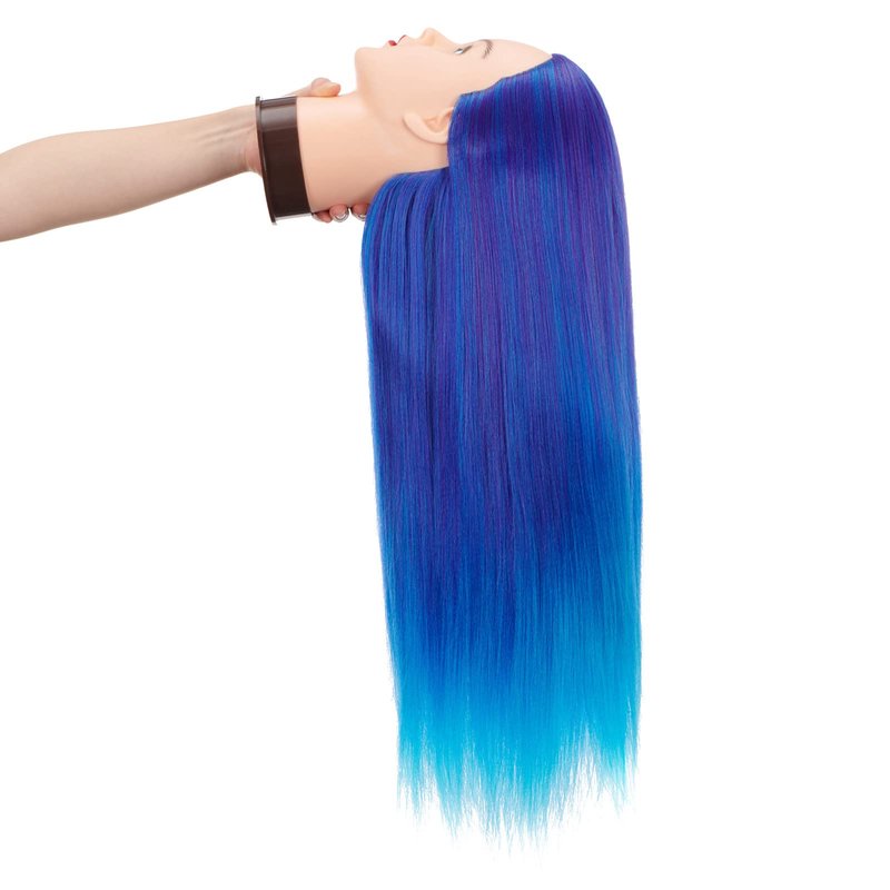 Hairingrid 26"-28" Mannequin Head Hair Styling Training Head Manikin Cosmetology Doll Head Synthetic Fiber Hair and Free Clamp Holder (R71919WD0320)
