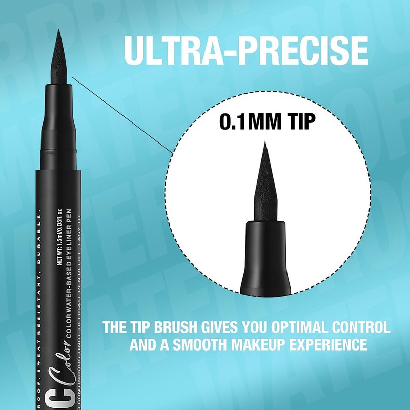 Melsintern Liquid Eyeliner Pen with Ultra Fine Felt Tip - Matte Bronze, Waterproof, Smudge Proof & Quick Drying for Long Lasting Wear (10#)