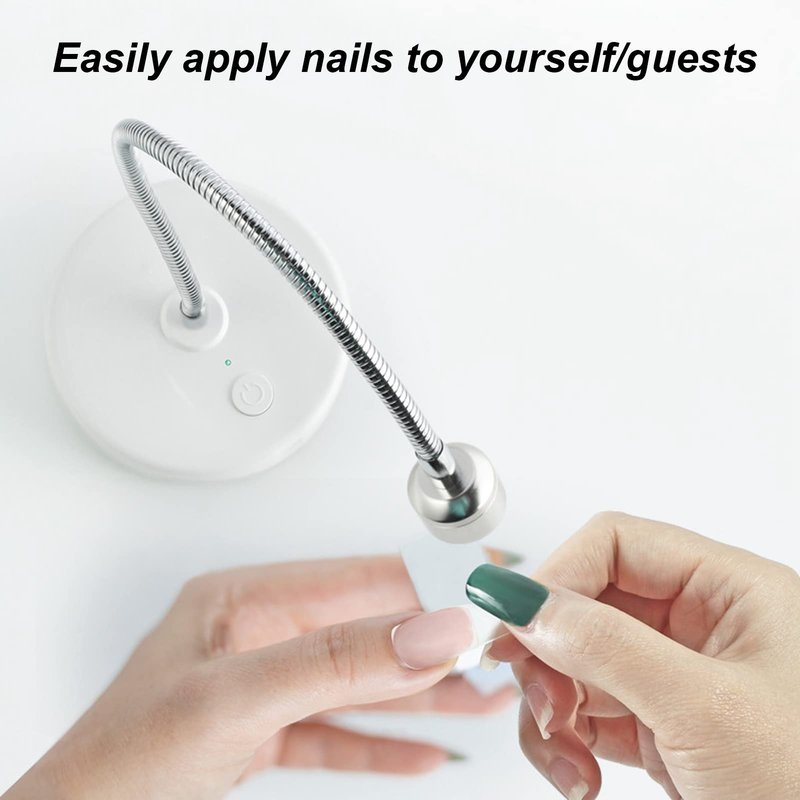 LAJS UV LED Nail Lamp, 3W USB Gel Curing Light with 360 Rotatable Gooseneck, 60S Timer for Salon and Home Use (LAJS5d4)