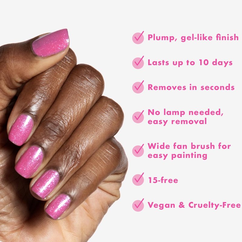 Long Lasting Nail Polish - Star Wars Mandalorian & Grogu | 15-Free Vegan, Chip-Resistant | Signet Pink, No Lamp Needed
