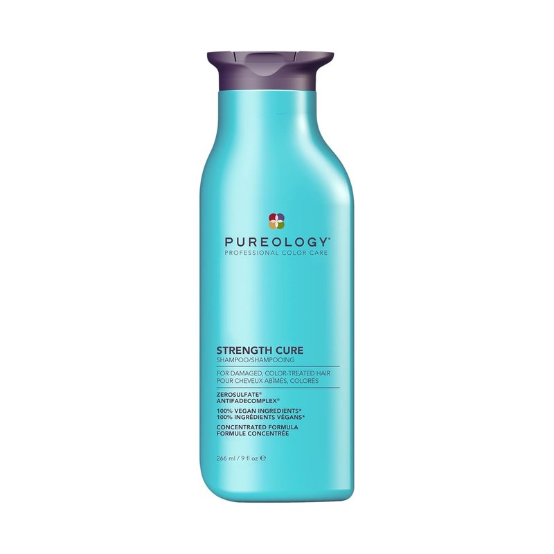 Pureology Strength Cure Shampoo - Repair Damaged Color-Treated Hair | Vegan, Sulfate-Free Formula
