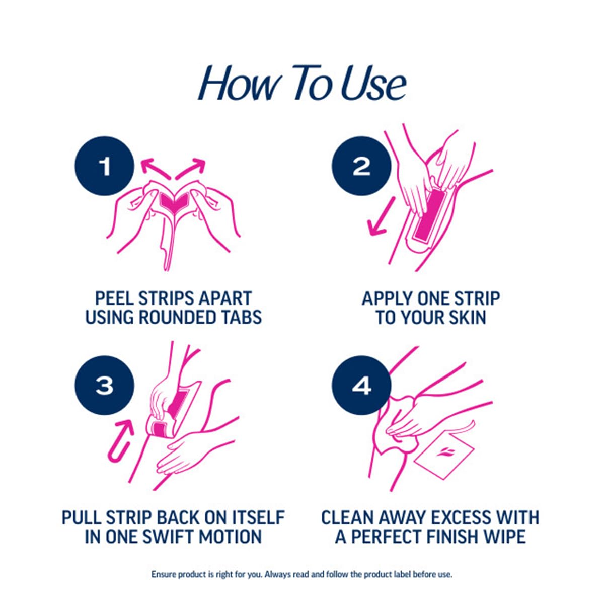 Veet Hair Remover Wax Strip Kit - Dermatologically Tested, 40 Count for Legs & Body | 2 Pack