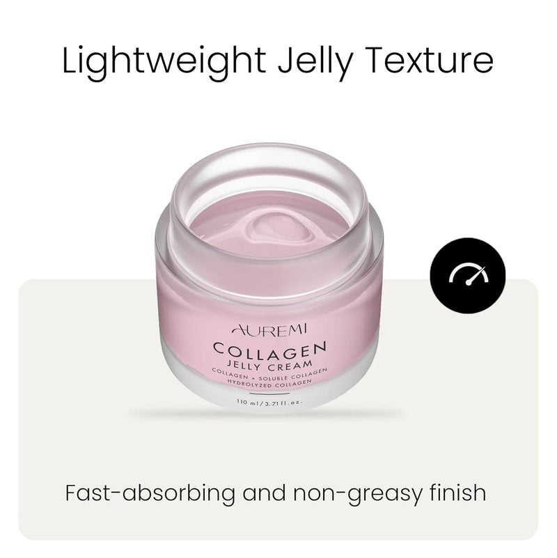 Collagen Jelly Cream – Korean Moisturizer with Hydrolyzed Collagen, Niacinamide & Panthenol – Glass Skin Hydrating Gel Cream for Face – Pore Care & Deep Hydration