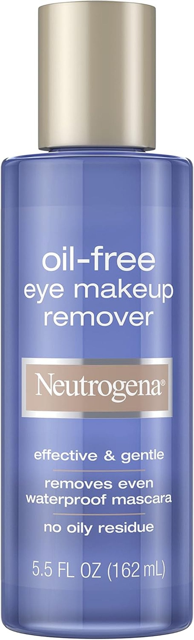 Neutrogena Gentle Oil-Free Eye Makeup Remover - Non-Greasy, Waterproof Formula | 5.5 fl. oz for Sensitive Eyes