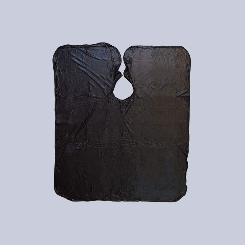 Betty Dain Jumbo Shampoo Cape, 45" W x 54" L, Waterproof and Stain-resistant Vinyl, Soft Nylon Neckband, Touch-and-close Fastener, Machine Washable, Black