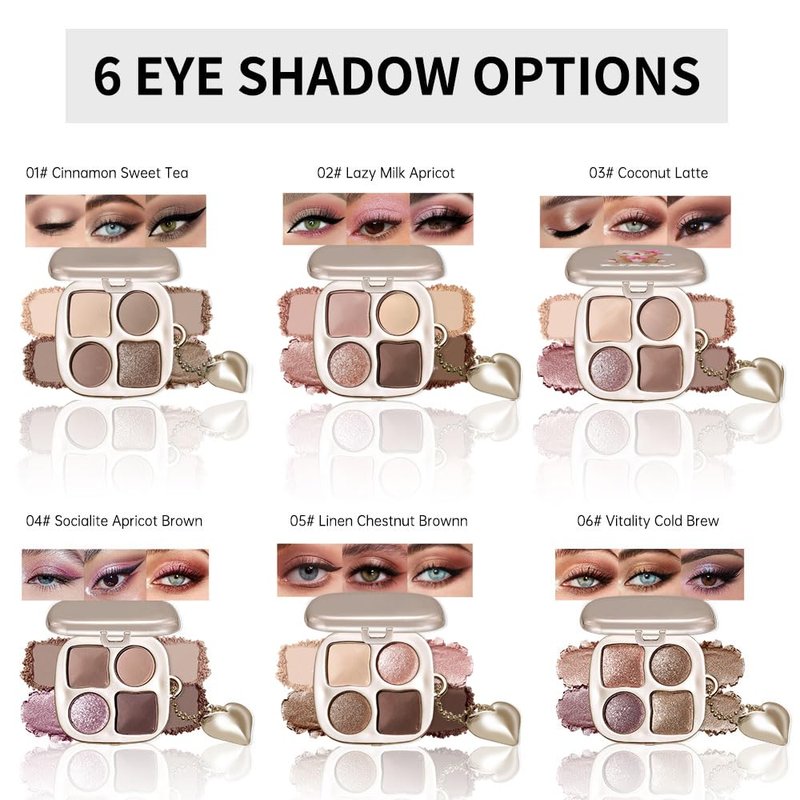 Mini Neutral Nude Cool-Toned Eyeshadow Palette with Mirror – Matte&Shimmer High-Pigment,Blendable Long-Lasting Waterproof Mini Smokey Eye&Contour Palette for Natural Makeup, Paleta de Sombras de Ojos