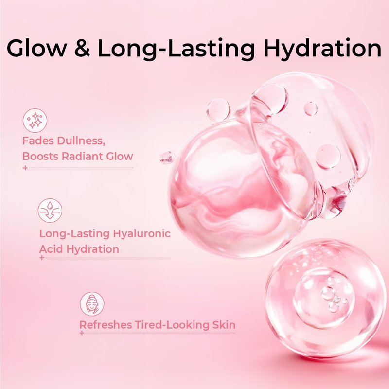 PROF.LING Real Deep Hyaluronic Acid Glow Mask, Tranexamic Acid & Niacinamide Face Mask, Deep Hydrating & Soothing Mask for Redness-Prone, Dry Skin, Brightening & Moisture, Korean Skincare，28g x 5ea