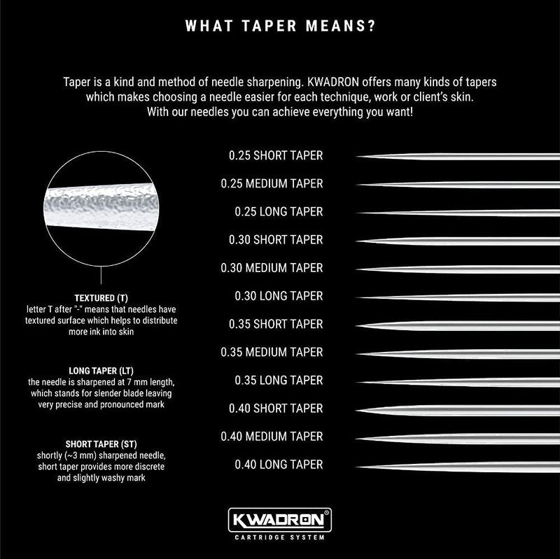 Kwadron Tattoo Needle Cartridge, Box of 20, Curved Mag Shaders #12 Medium Taper - 11 Curved Mag #12 Medium Taper - 35/11SEMMT