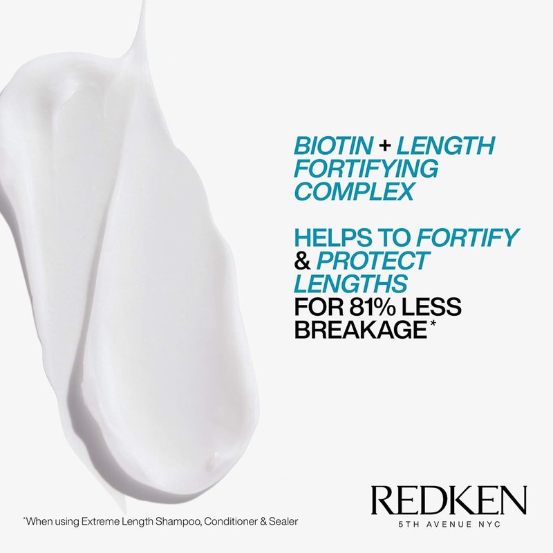 Redken Extreme Length Biotin Conditioner - Promotes Healthy Hair Growth & Strengthens Damaged Hair, 33.8 Fl Oz