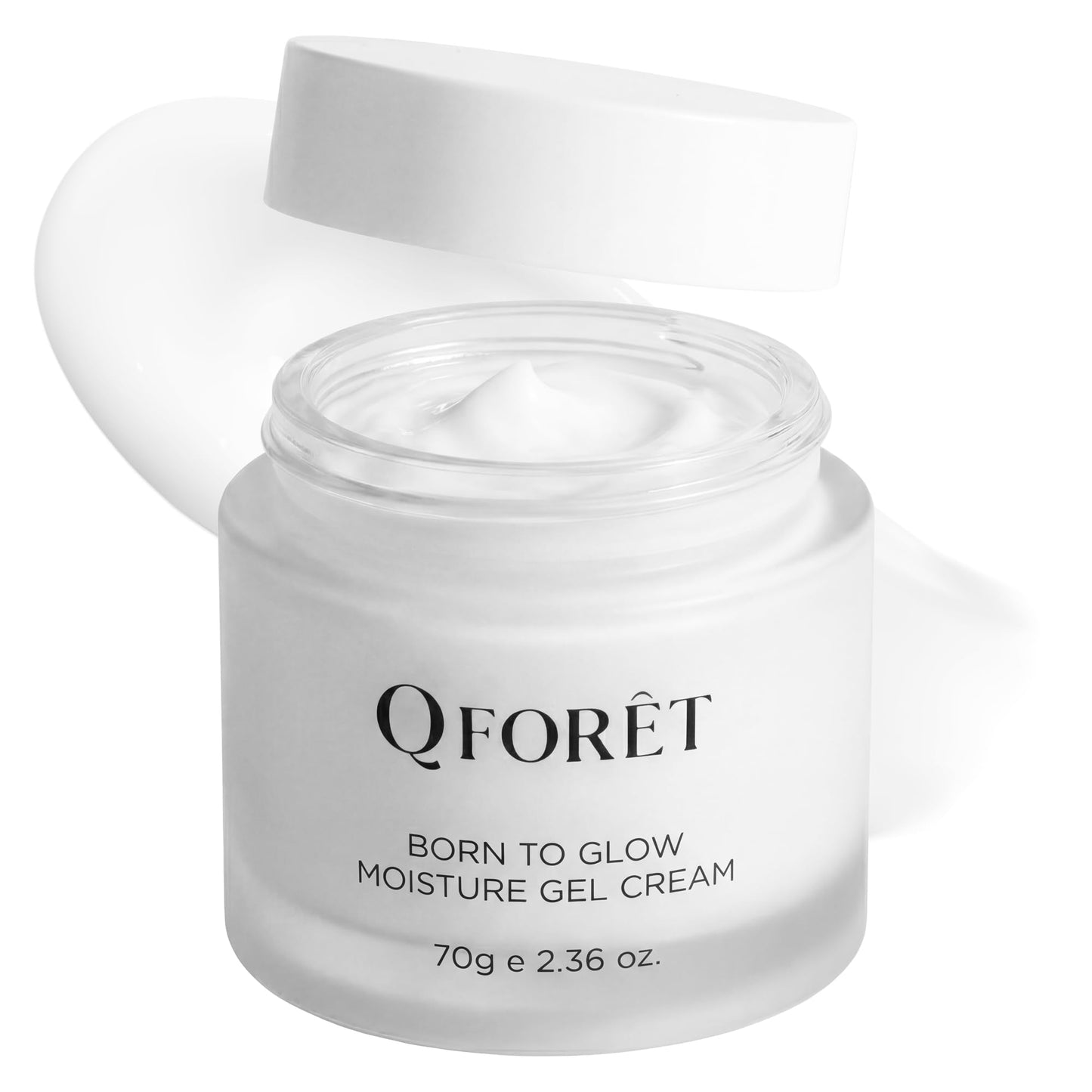 QFORET Hydrating Gel Cream, Fragrance-Free Face Moisturizer for Dehydrated Skin, Phyto Mucin + Hyaluronic Acid + Ceramide, 2.36 fl oz