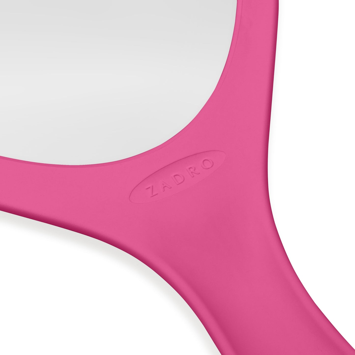 Zadro Salon Professional Extra Large Hand Mirror with Handle, 10" W x 19" L, Multi-Purpose Oval Handheld Mirror with New Distortion-Free Reflection (1, Bright Pink, Large (Pack of 1))