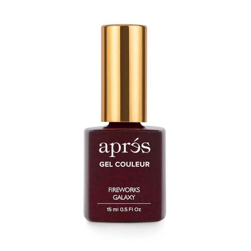 APRÉS Gel Color Nail Polish - All That Glitter Collection | No Wipe, Highly Pigmented, 15 ml - Fireworks Galaxy