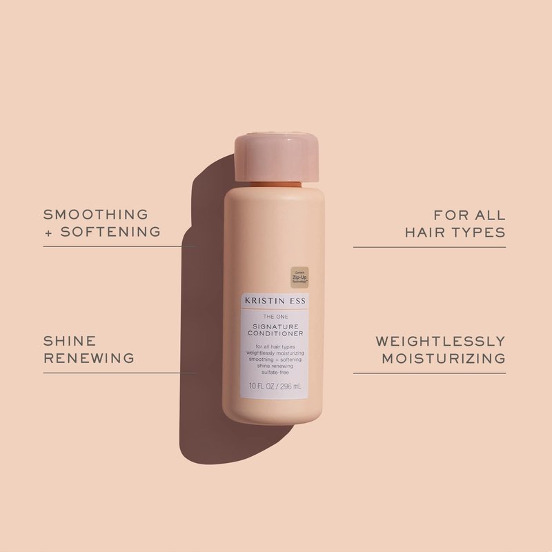 Kristin Ess Hair Signature Salon Sulfate Free Shampoo and Conditioner Set for Moisture, Frizz + Shine - Color Safe, Vegan, Paraben Free - Clarifying, Hydrating Damage Repair for Women - Pear Fragrance