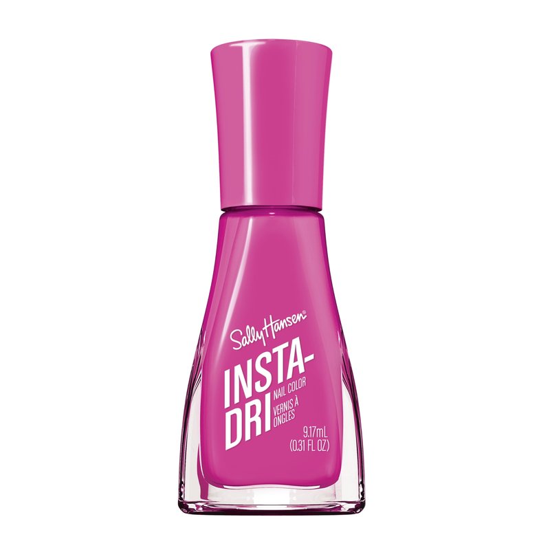 Sally Hansen Insta-Dri Electric Feels Nail Polish | Quick Dry, Long Lasting, Streak-Free Shine | Opaque, Shiny | 424 Magenta Pulse | Neon Purple Pink Nail Color