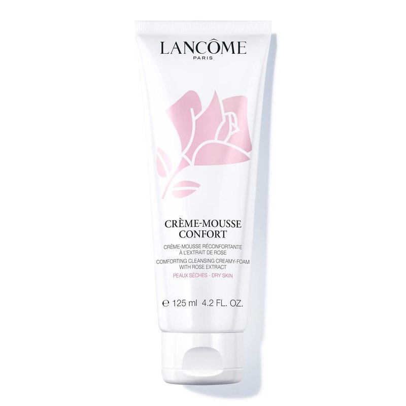 Lancôme Foaming Facial Cleanser - Gentle Hydrating Cream Cleanser with Rosehip Oil | 4.2 Fl Oz