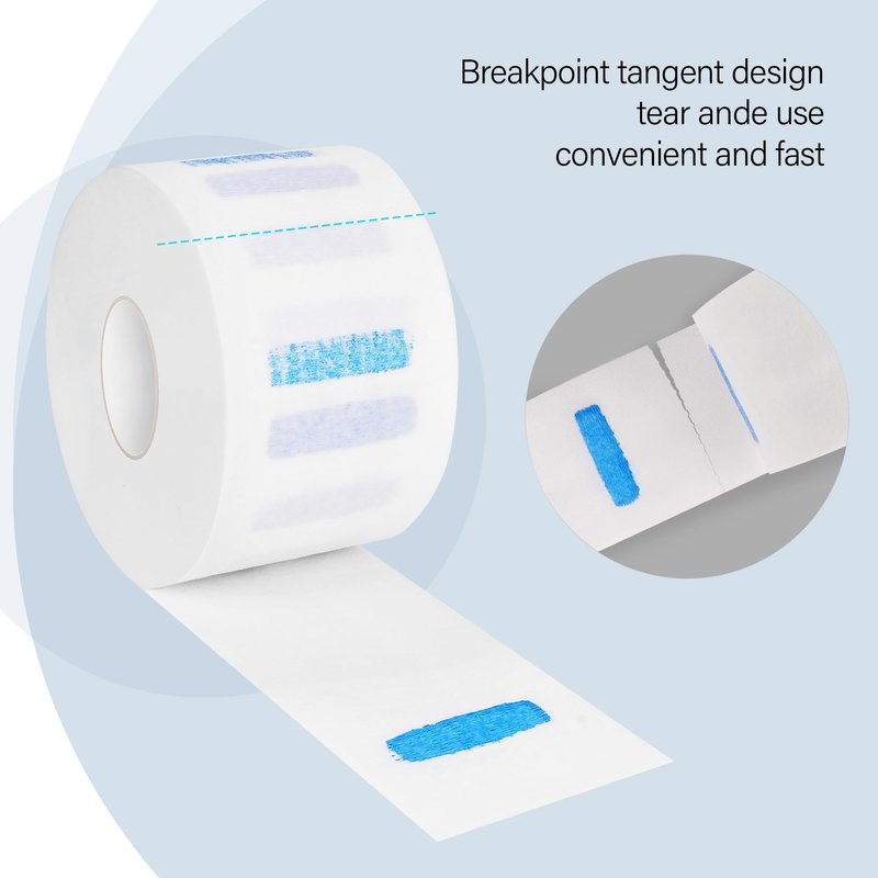 Disposable Barber Neck Paper with Hairdressing Accessory Tool - 5 Rolls & 500 Neck Strips, Barber Supplies