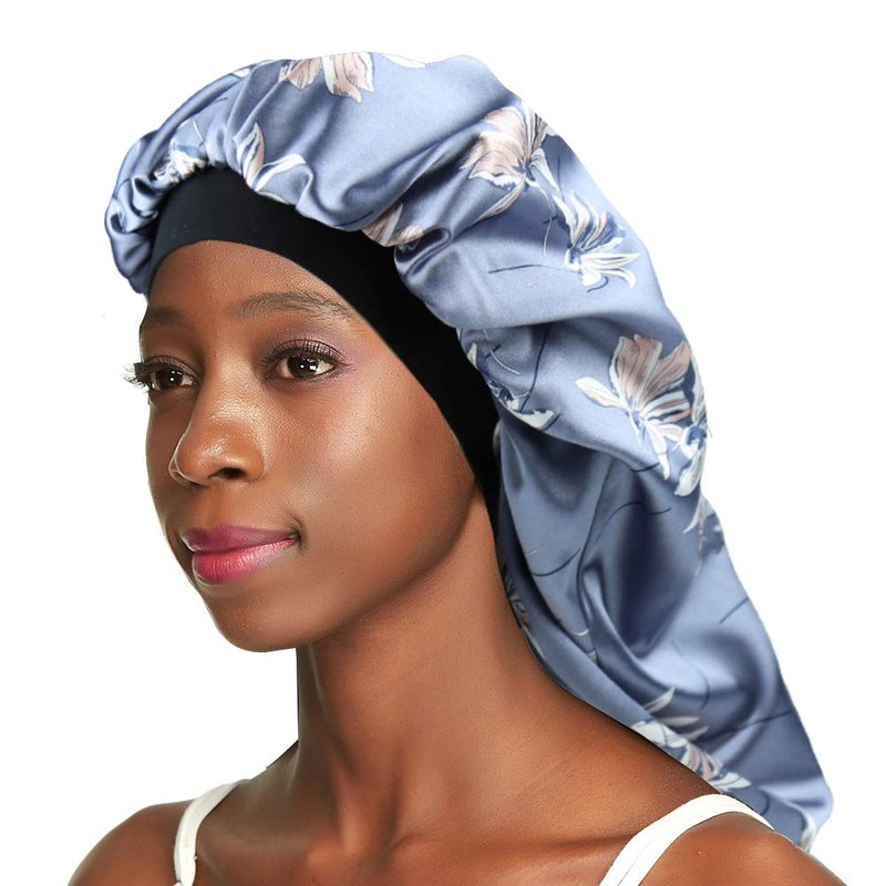 Awefeel Double-Layer Satin Sleep Cap for Long Hair, Braids, Dreadlocks, Curly Hair