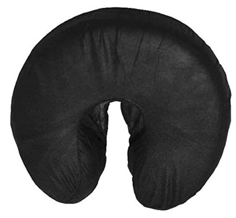 Fancystyle Disposable Fitted Massage Table Sheets - 24 Pack with Headrest Covers | Black 82 x 35