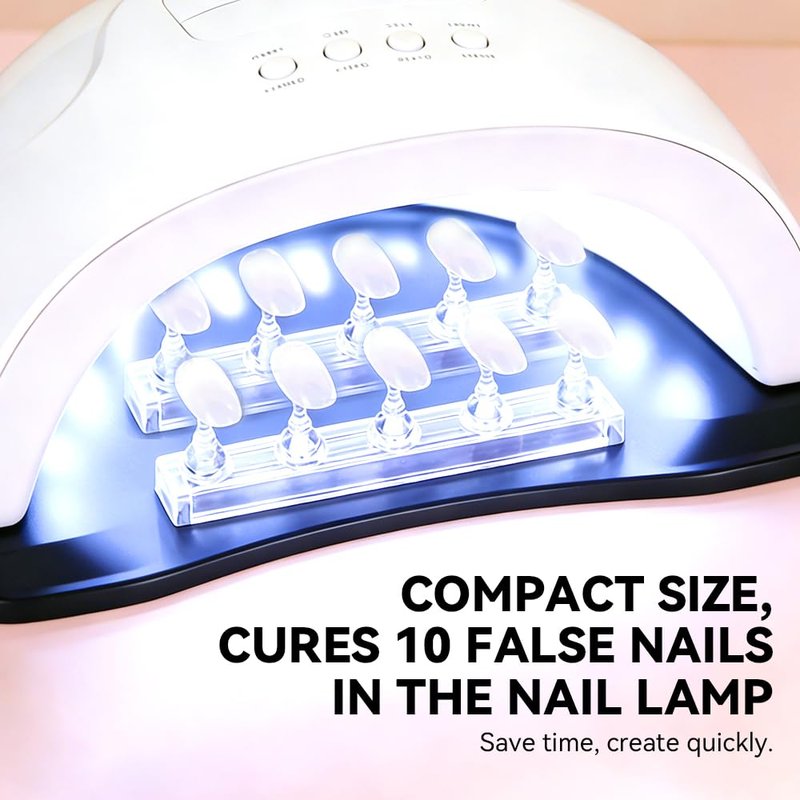 Press On Nail Stand - Magnetic Holder for Painting Nails | 200PCS Sticky Tabs for DIY Art Practice