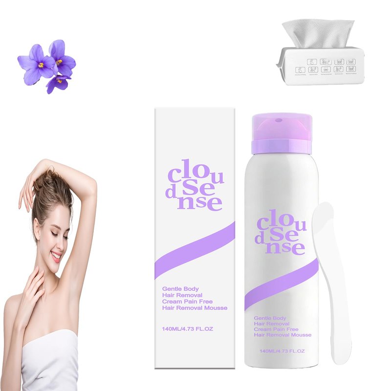 Cloud Sense Hair Removal Mousse, Smooth Hair Removal Spray, Gentle and Soothing for Body and Legs, Suitable for Women and Men (Spray*1)