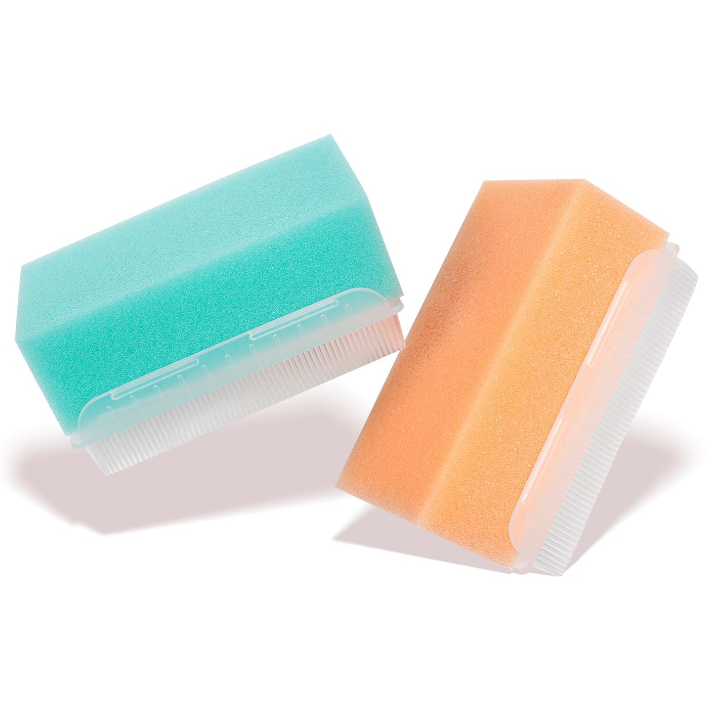 2PCS Cradle Cap Brush, Baby Bath Sponge - 2-in-1 Brush & Sponge for Scalp Treatment, Sensory Therapy, and Bath Time Care