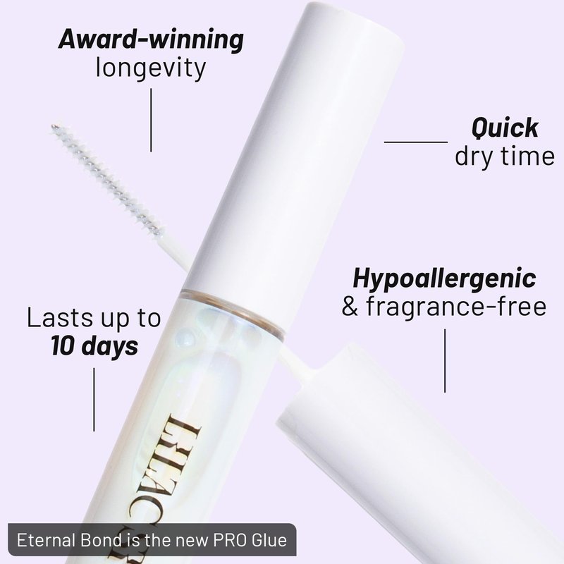 Lilac St - Eternal Bond (Clear) Lash Glue & Lash Crystal Coat - Long Lasting & Fast Drying Lash Glue - Sealant for Extended Lash Wear, Reduce Stickiness & Keeps Lashes Clean - Waterproof, Vegan