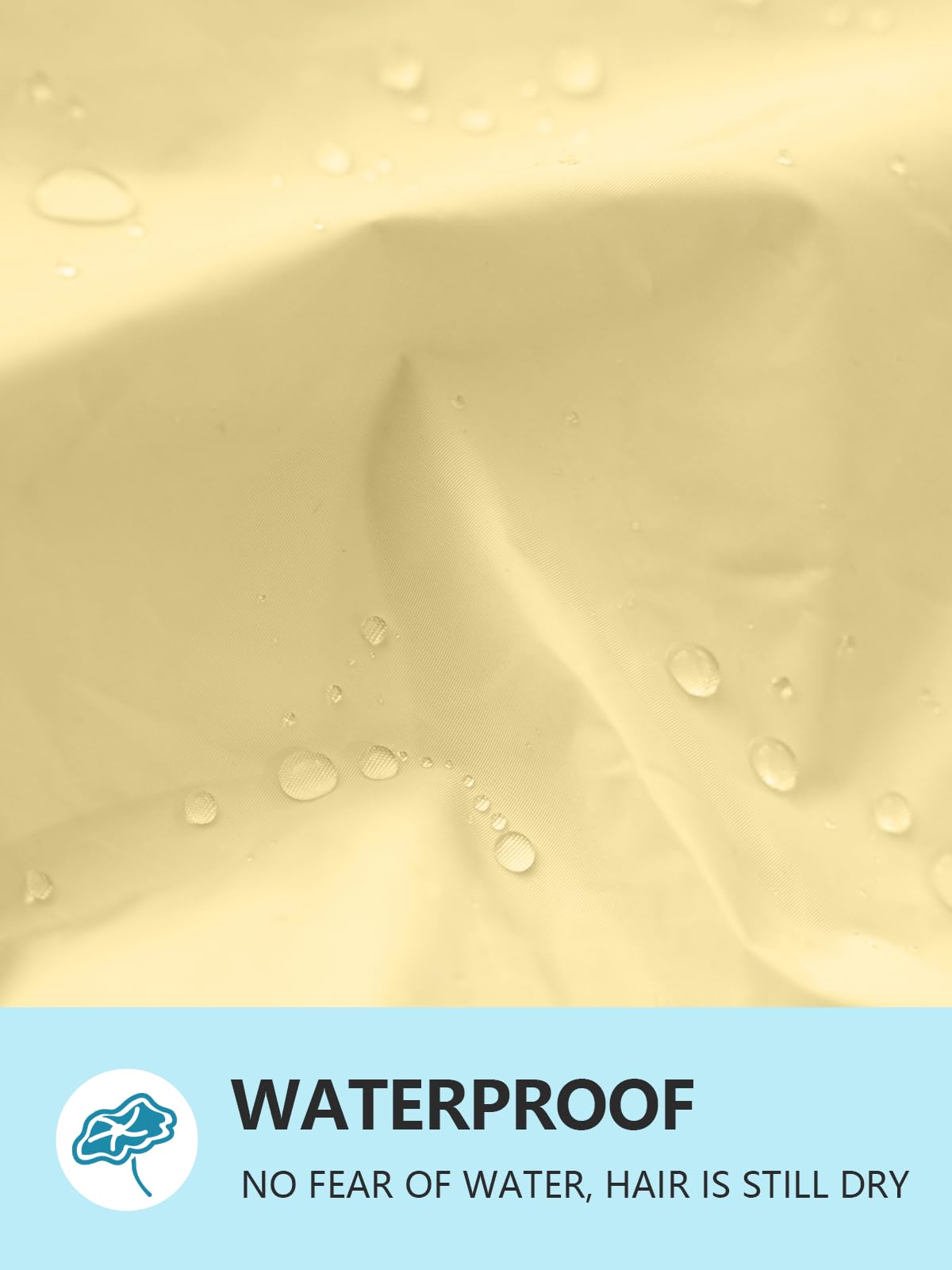 Years calm Reusable Waterproof Shower Caps for Women, Hair Caps for Showers, Double-Layer Elastic Design, for All Hairstyles, Travel-Friendly (Yellow)