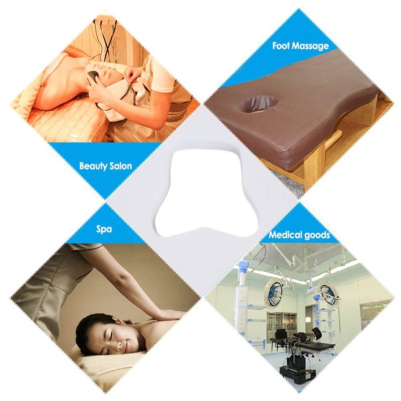 100Pcs Disposable Face Cradle Covers White Breathing Non-Woven Massage Face Headrest Covers Sheet for Massage Tables and Massage Chairs for Beauty Salon Spa or Home Use