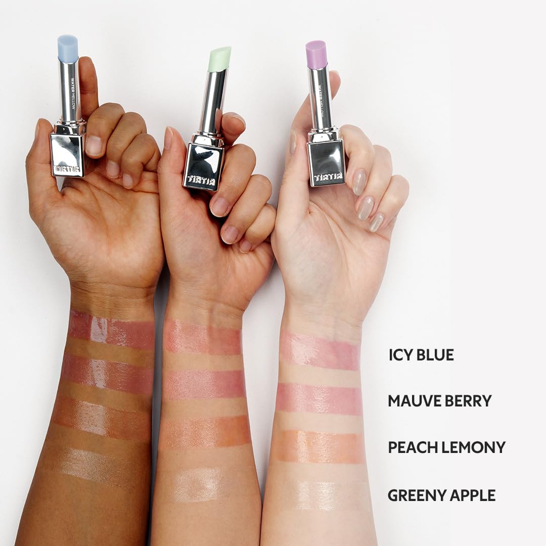 TIRTIR Water Mellow Lip Balm - pH Color Changing Organic Lip Care | 02 Mauve Berry, 0.11 Fl Oz, Deep Hydration Moisturizer