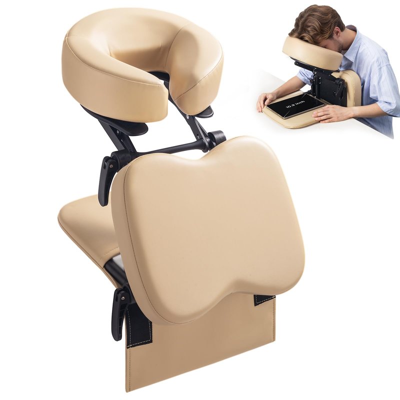Luxurious 3 in 1 Multipurpose Massage Face Cradle & Cushion for Home Mattress, SPA Table & Desktop, Foldable Adjustable Massage Table Head Rest Face Down Pillow for Bed at Home, Office Siesta Artifact