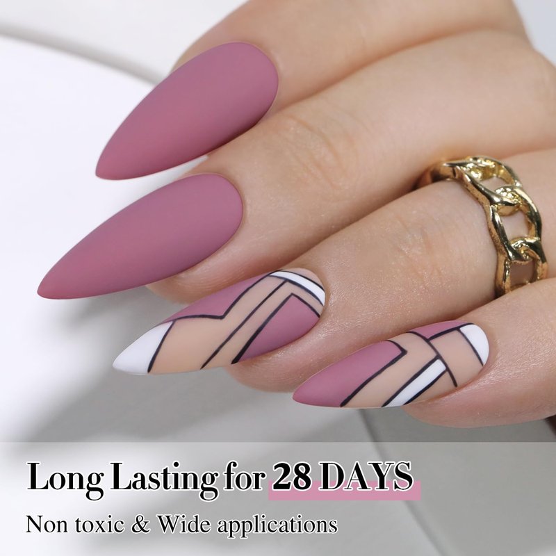 **Double Rhythm Gel Polish - Pure Sheer Soak Off Formula for DIY Manicure | Wine Purple 15ML**