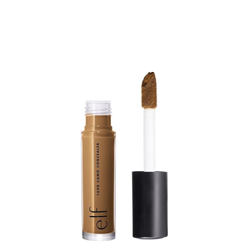 e.l.f. 16HR Camo Concealer, Full Coverage, Matte Finish Under-Eye & Blemish Corrector, Hydrating Formula, 16-Hour Crease-Resistant Wear, Deep Chestnut